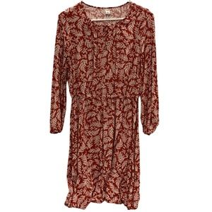 Old Navy | Burnt orange floral dress | Medium